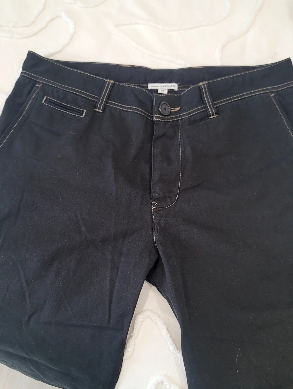 James Perse Standard Men’s  Contrast Stitch Chino Pants - Size 33 Crop - Picture 12 of 16